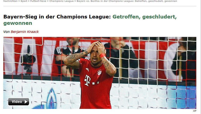 Pressestimmen Bayern gegen Benfica: Spiegel Online. Pressestimmen Bayern gegen Benfica: Spiegel Online.