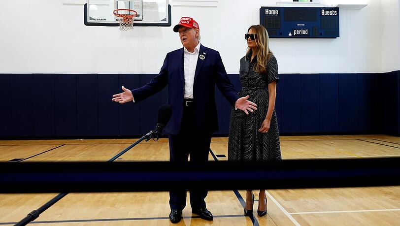 Donald Trump und seine Ehefrau Melania in Palm Beach.