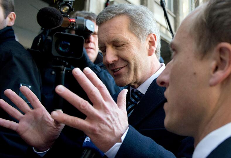 Christian Wulff beim Prozessauftakt in Hannover.