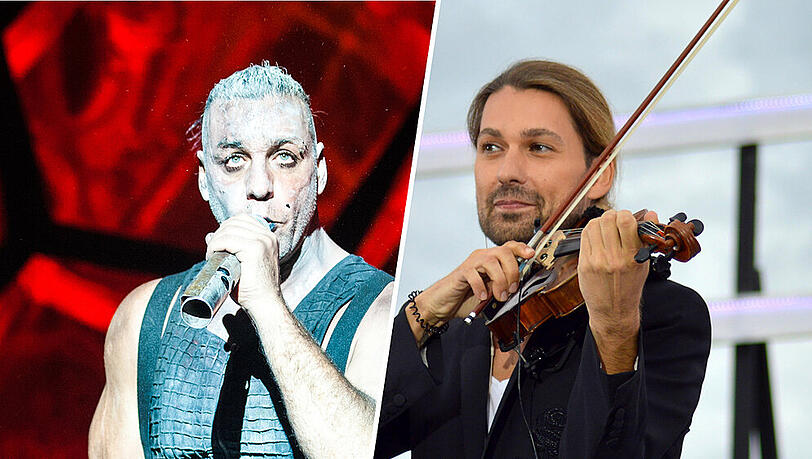 Till Lindemann (li.) und David Garrett tun sich zusammen. Till Lindemann (li.) und David Garrett tun sich zusammen.