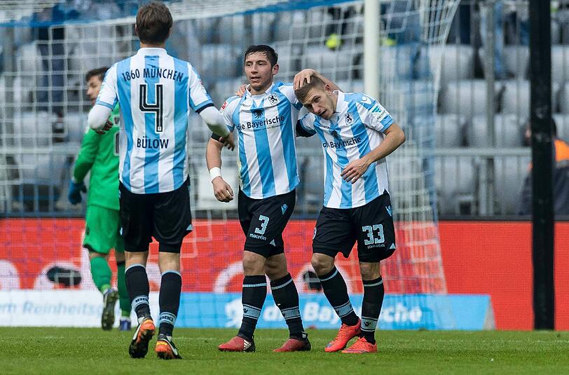 Gefordert gegen Bochum: die Löwen Kai Bülow, Maximilian Wittek und Levent Aycicek (v.l.).	Foto: imago