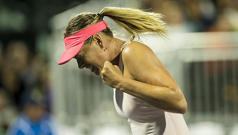 Emotional: Maria Sharapova feiert ihre Rückkehr. Emotional: Maria Sharapova feiert ihre Rückkehr.