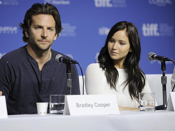 Bradley Cooper mit Kollegin Jennifer Lawrence