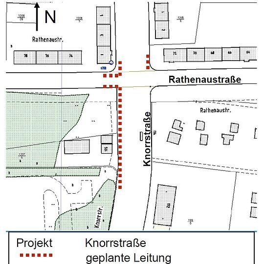 Während der Bauzeit entfallen einige Parkplätze in der Knorr- und Rathenaustraße.
