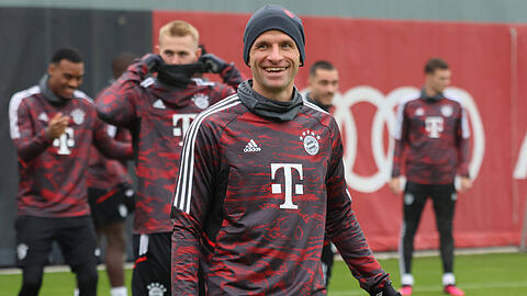 Thomas Müller absolvierte das Abschlusstraining vor dem Spiel gegen Paris.