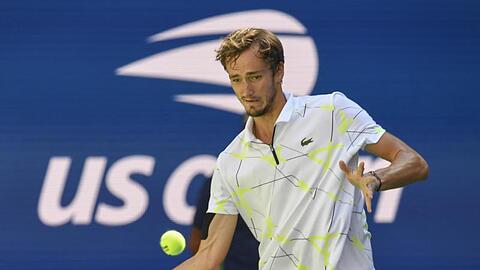 Steht nach dem Sieg über Stan Wawrinka im Halbfinale: Daniil Medwedew aus Russland in Aktion.
