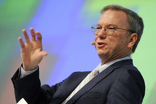 Seinen Namen findet man bei Google fast 15 Millionen mal: Google-Chef Eric Schmidt bei seiner Rede in München.