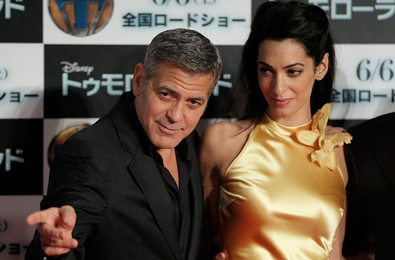 Wo sie auch hingehen, sind alle Augen auf George Clooney und seine schöne Frau Amal gerichtet