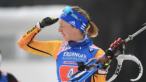 Biathletin Franziska Preuß will auch im Massenstartrennen um die WM-Medaillen mitlaufen.