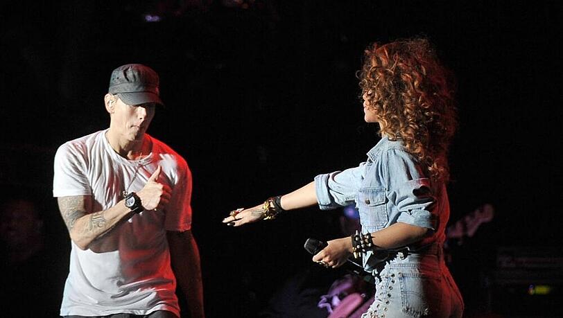 Eminem und Rihanna stehen bald für drei Konzerte gemeinsam auf der Bühne Eminem und Rihanna stehen bald für drei Konzerte gemeinsam auf der Bühne