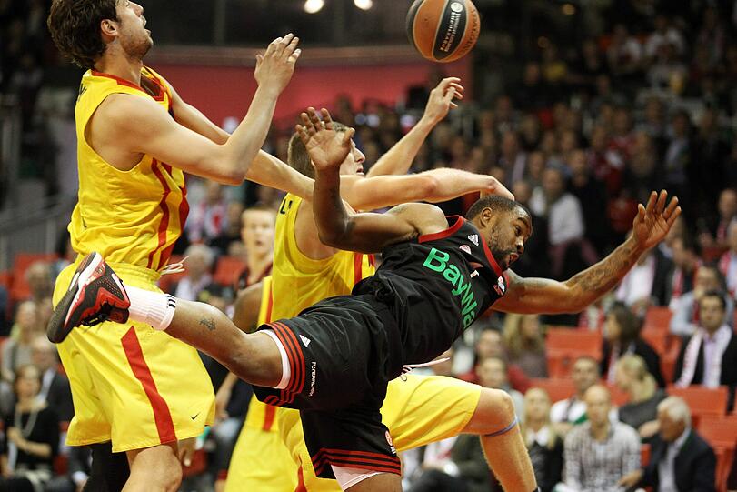 Auch Bayern-Neuzugang Bo McCalebb war gegen Barcelona chancenlos.
