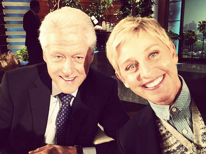 Bill Clinton besucht Ellen DeGeneres in ihrer Show