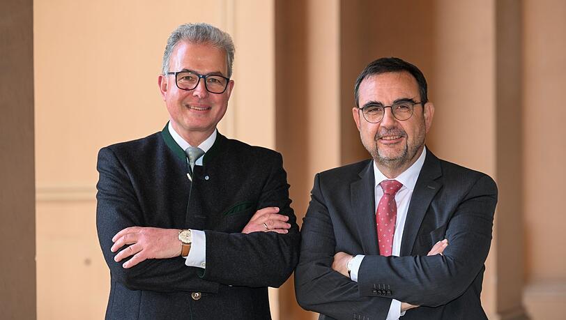 Zwei, die gut miteinander klar kommen: Florian Streibl (l.), Fraktionschef der Freie Wähler im Bayerischen Landtag, und sein Amtskollege von der CSU, Klaus Holetschek.