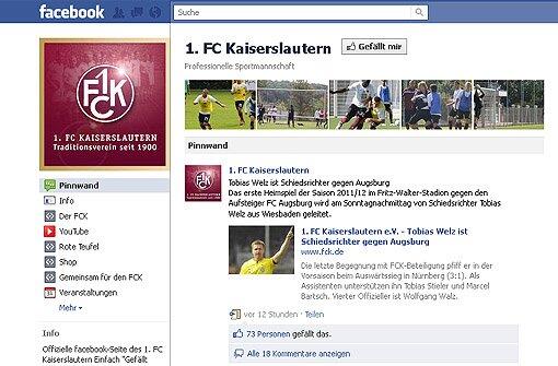 Platz 11 mit 71.584 Facebook-Fans: 1. FC Kaiserslautern
