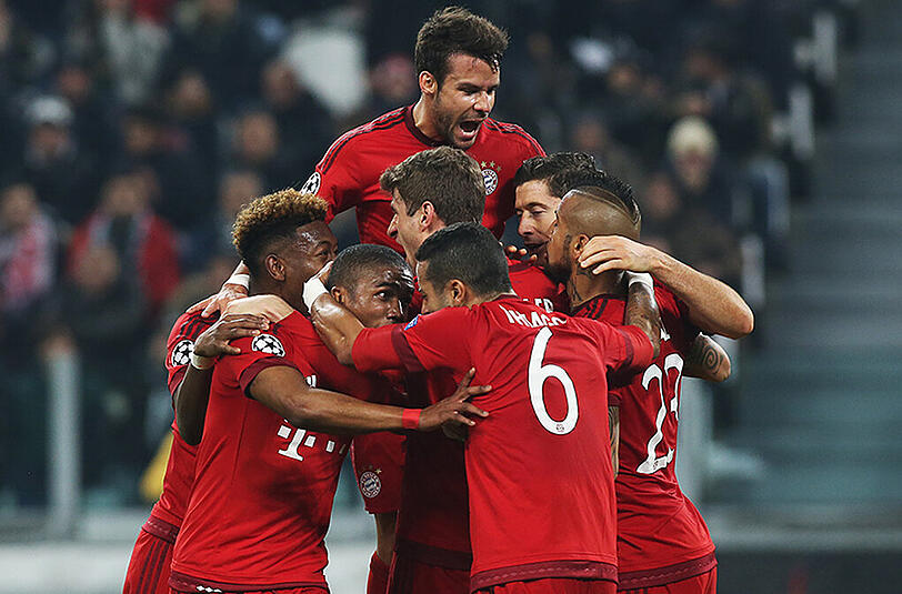 Jubelnde Bayern: 60 Minuten lief gegen Turin alles nach Plan.