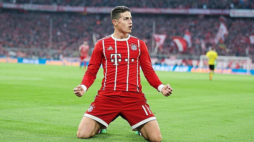 Glanzleistung: Sechs Tore gegen den BVB schossen die Bayern am Samstagabend, fünf allein in der ersten Halbzeit. Überragender Mann auf dem Platz: James.