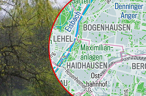Viel Grün zwischen Grau: Die Bilderstrecke zeigt, wo es in München Parks, Grün- und Erholungsflächen gibt &ndash; und wo Wasser.