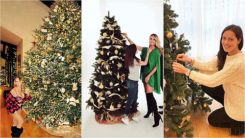 Mariah Carey (l.), Heidi Klum (m.) und Ana Invanovic sind schon im Weihnachtsfieber. Klicken Sie sich in der Bilderstrecke durch weitere Fotos der Stars.