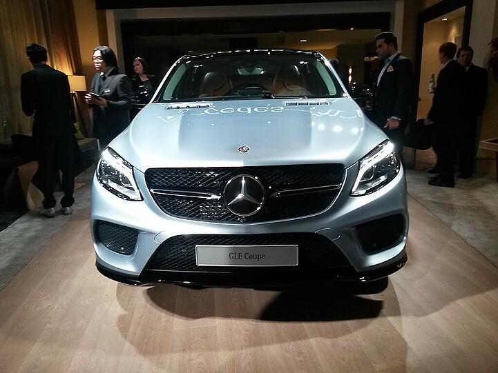 Das neue Mercedes GLE Coupé am Vorabend des ersten Pressetags in Detroit.