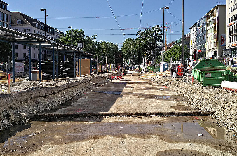 Weitere Bilder von der Großbaustelle zwischen dem Stachus und Sendlinger Tor.