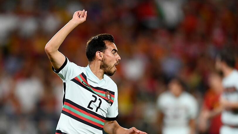 Erzielte gegen Spanien den Führungstreffer für Portugal: Ricardo Horta jubelt nach seinem Tor.
