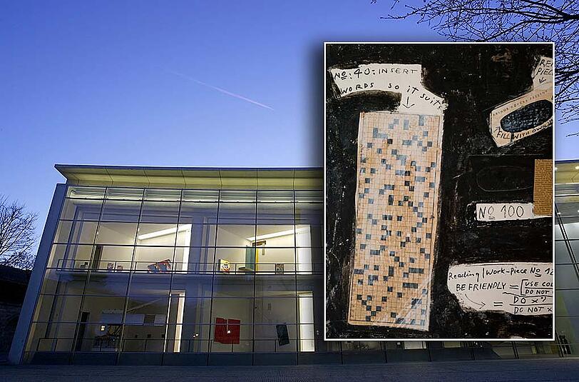 Die 90-jährige Frau ging von sogenannter Fluxus-Kunst aus und kritzelte in das Kreuzworträtsel-Kunstwerk.