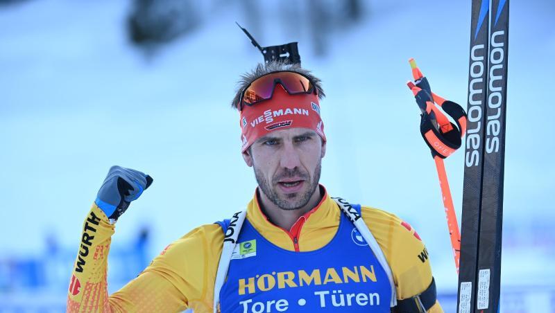Arnd Peiffer aus Deutschland freut sich im Ziel.