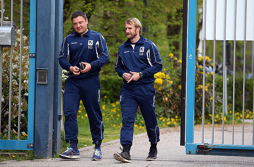 Trainerduo bei der U21, Trainerduo bei bei den Profis: Daniel Bierofka und Denis Bushuev.