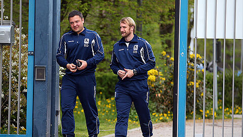 Trainerduo bei der U21, Trainerduo bei bei den Profis: Daniel Bierofka und Denis Bushuev.