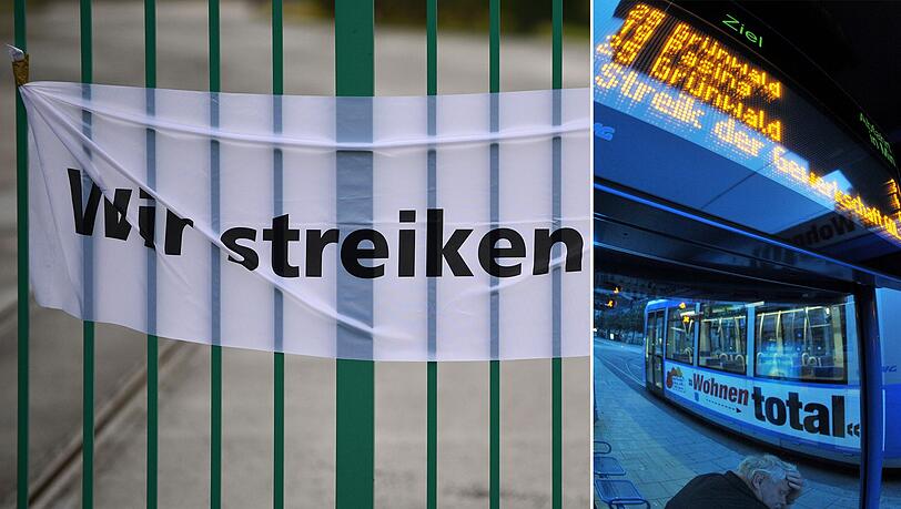 Montagfrüh müssen Fahrgäste von Bus und Tram mehr Zeit mitbringen. Montagfrüh müssen Fahrgäste von Bus und Tram mehr Zeit mitbringen.