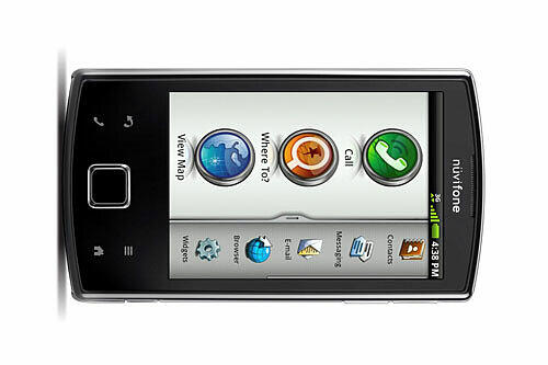 Winzige Handys - nur einen Zentimeter flach: Das Nüvifone A50.