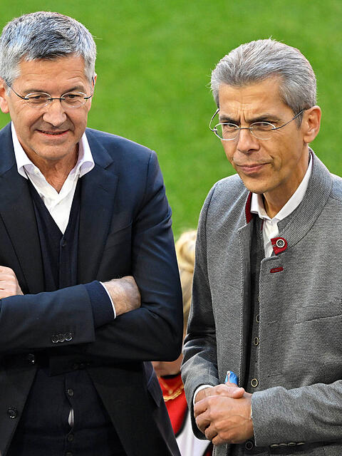 Präsident Herbert Hainer und Bayerns Finanzvorstand Dr. Michael Diederich.