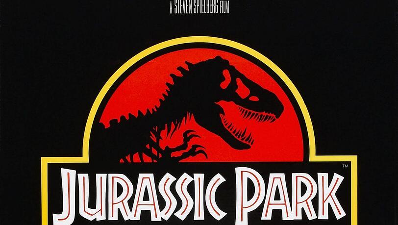 Ikonisches Logo einer ganzen Franchise-Welt: „Jurasic Parc“ von 1993. Ikonisches Logo einer ganzen Franchise-Welt: „Jurasic Parc“ von 1993.