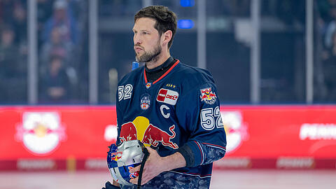 Patrick Hager spielt seit 2017 f&uuml;r den EHC Red Bull M&uuml;nchen und ist seit 2019 der Kapit&auml;n des Teams.