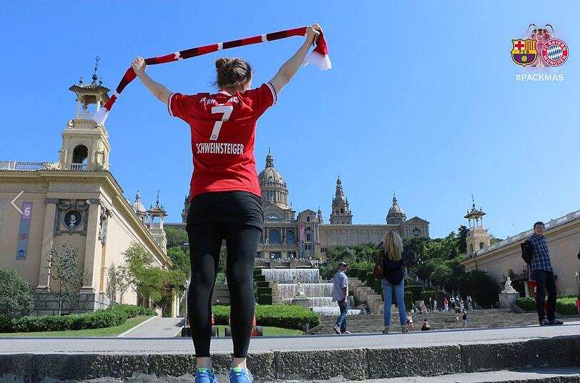 Einstimmung auf einen großen Champions League-Abend: Die Bilder aus Barcelona.