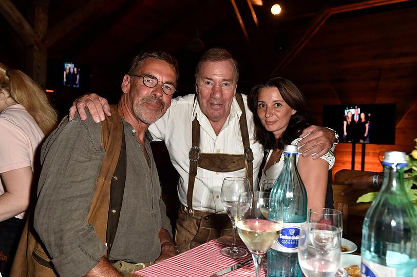 Sascha Hehn mit Freundin Gloria Krass und Frank Fleschenberg