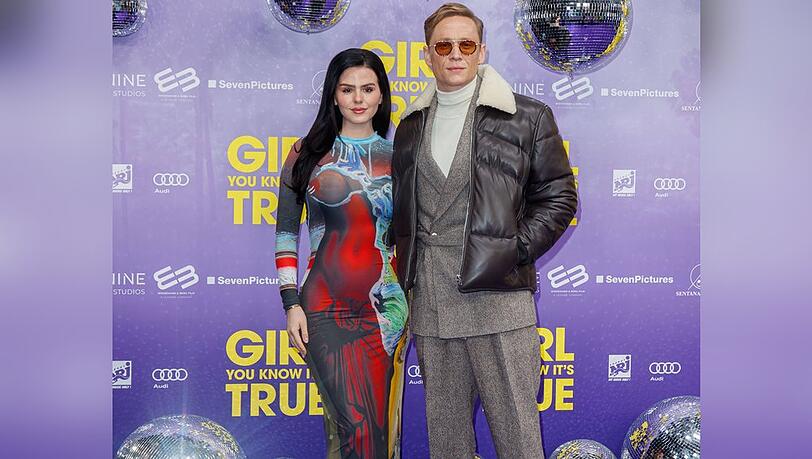 Ruby O. Fee mit ihrem Partner Matthias Schweighöfer bei der Premiere des Milli-Vanilli-Films "Girl You Know It's True" in Berlin.