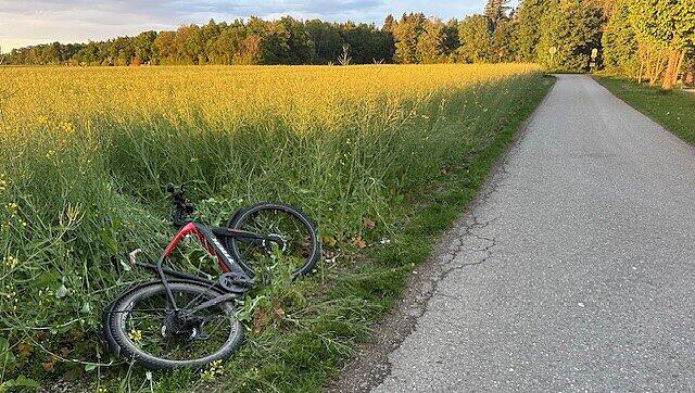 Hier am Englwartinger Weg ist Holzapfel mit der Hundehalterin in einen Disput geraten. Ihr Begleiter warf das Rad des Wirts in den Raps – und Holzapfel in die Wiese. Hier am Englwartinger Weg ist Holzapfel mit der Hundehalterin in einen Disput geraten. Ihr Begleiter warf das Rad des Wirts in den Raps – und Holzapfel in die Wiese.