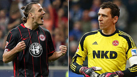 Die Hoffnungsträger: Torjäger Alexander Meier (Eintracht Frankfurt) und Torwart Raphael Schäfer (1. FC Nürnberg/rechts).