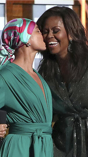 ...sie kam, um ihre Freundin Alicia Keys zu unterstützen.