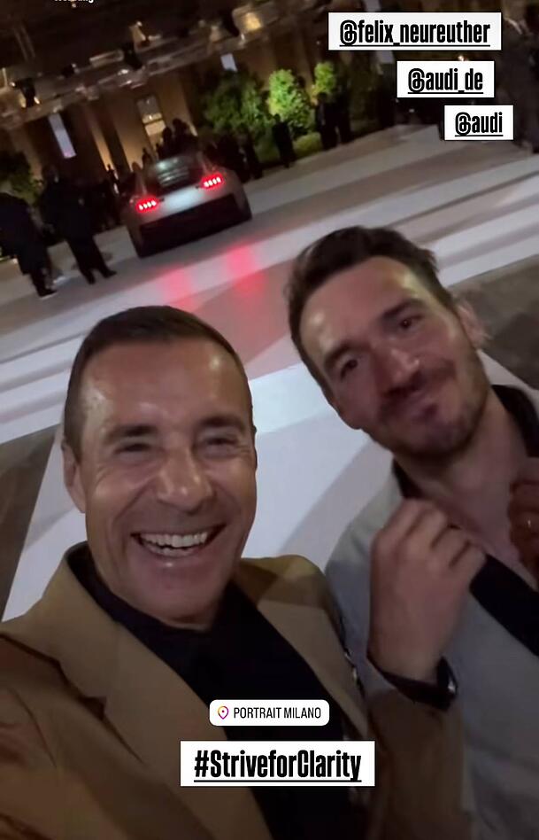 Kai Pflaume und Felix Neureuther wurden nach Mailand eingeladen. Kai Pflaume und Felix Neureuther wurden nach Mailand eingeladen.