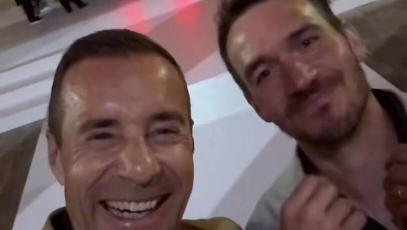 Kai Pflaume und Felix Neureuther wurden nach Mailand eingeladen. Kai Pflaume und Felix Neureuther wurden nach Mailand eingeladen.