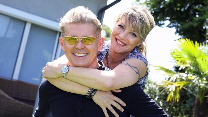 Markus Mörl, Neue-Deutsche-Welle-Star, und seine Freundin Yvonne König, ebenfalls Schlagersängerin.