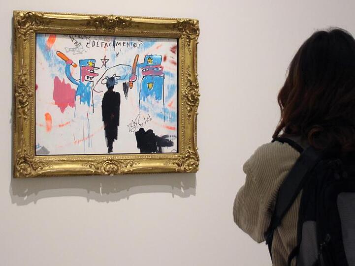 "The Death of Michael Stewart" von Jean-Michel Basquiat im New Yorker Guggenheim-Museum.