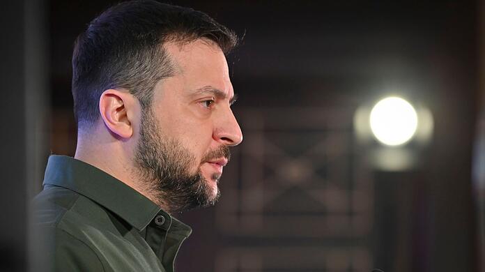 Der ukrainische Präsident Wolodymyr Selenskyj in Kiew.