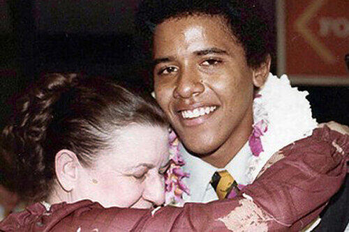 Obama in Jugendzeiten und seine "weiße Oma".