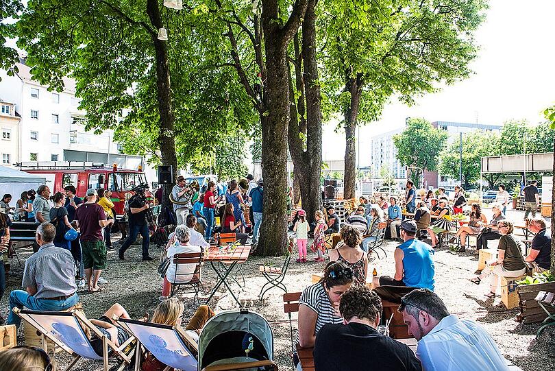 Ab und zu spielte auch eine Musi am Grünspitz.