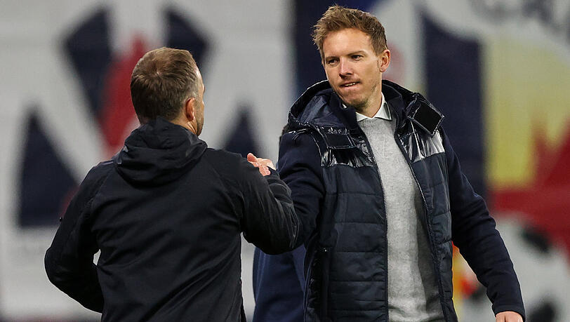 Gegenwart und Zukunft?  RB-Coach Julian Nagelsmann wird als heißer Nachfolge-Kandidat im Falle eines Abschieds von Hansi Flicks gehandelt.