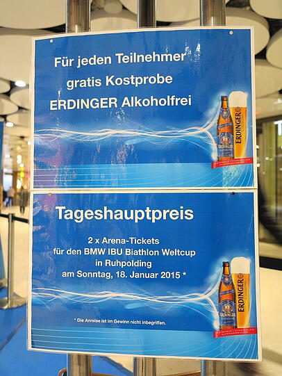 Noch bis Sonntag steht der Biathlon-Simulator in den Stachus-Passagen!