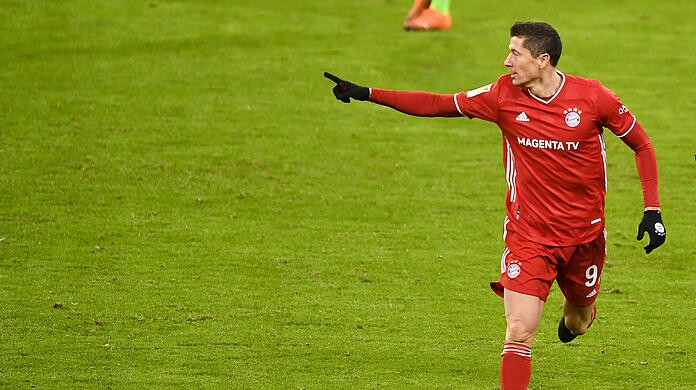 Robert Lewandowski schnürte gegen den VfL Wolfsburg einen Doppelpack.